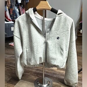 NWT Abercrombie Kids YPB Neoknit Bubble Hem Full Zip Hoodie 11/12